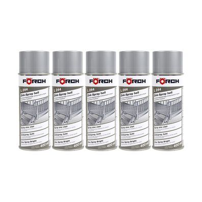 5x FOERCH L244 ZINK-SPRAY HELL 0.4 LTR Rostschutz Ausbesserung