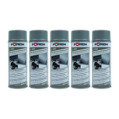 5x FOERCH L240 ZINK-SPRAY Professional GRAU 0.4 LTR Rostschutz
