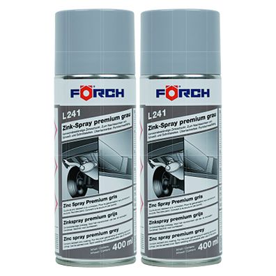 2x FOERCH L241 Zinkspray Premium GRAU 0.4 LTR Rostschutz Grundierung