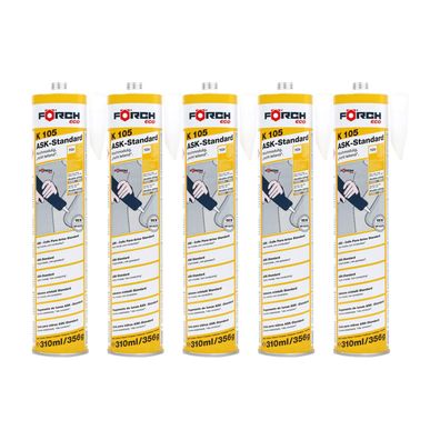 5x FOERCH ECO ASK-STANDARD K105 0.31 LTR Autoscheibenklebstoff