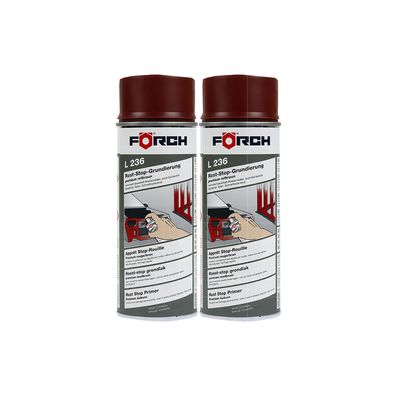 2x FOERCH L236 ROST-STOP-GRUNDIERUNG - 0.4 LTR (PREMIUM Rotbraun) Rostschutz