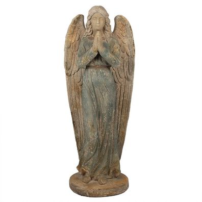Clayre & Eef Dekorationsfigur Engel 119 cm Grün Beige Keramikmaterial