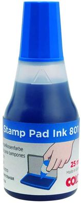 COLOP 109733 Stempelfarbe "801" für Stempelkissen 25 ml blau