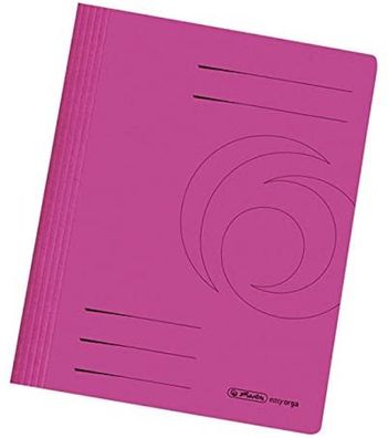 herlitz 11037124 Schnellhefter easyorga, DIN A4, Manilakarton, pink