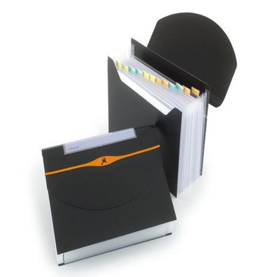 Rexel F„chermappe Optima, DIN A4, 13 F„cher, PP, schwarz
