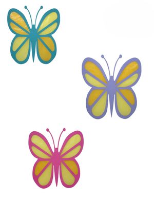 Bastelset Fensterbild Schmetterling vorgestanzt von Prell, 18teilig