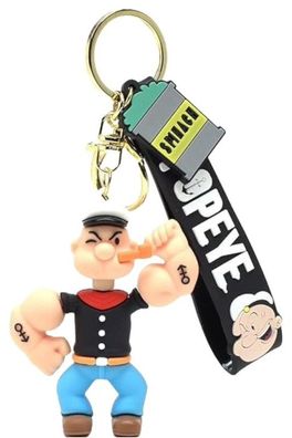 Popeye Schlüsselanhänger - Glotzauge Silikon Schlüsselbund