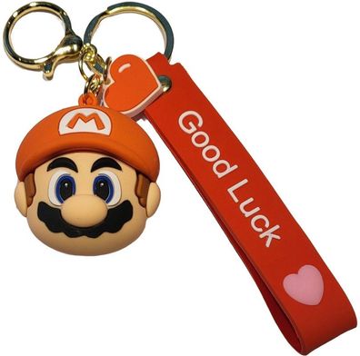 Mario Head Schlüsselanhänger - Super Mario Silikon Schlüsselbund