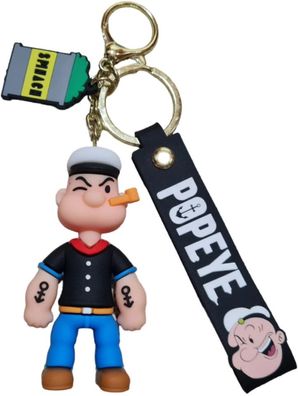 Popeye Schlüsselanhänger - Der Seemann Silikon Schlüsselbund