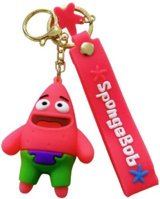 Patric Star Schlüsselanhänger - SpongeBob Schwammkopf Silikon Schlüsselbund