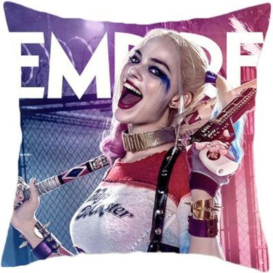Harley Quinn Comics Dekokissen mit Qualitäts-Füllung und Reißverschluss