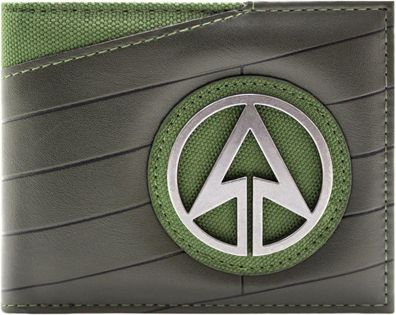 Green Arrow Oliver Queen Geldbörse - DC Comics Portemonnaie mit Metall Emblem