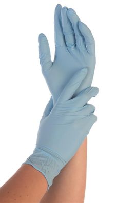 10x Hygostar 2605 Nitrilhandschuhe Control blau Gr. 8/M gepudert