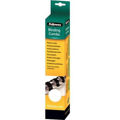 Fellowes Plastikbinder?cken, DIN A4, 21 Ringe, 6 mm, weiá