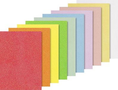 HEYDA 2118931002 HEYDA Glitterkarton-Sortiment "Iris", A4, 200 g/qm, 10 Blatt