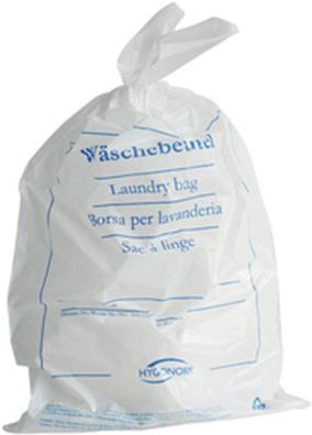 Hygostar 55819 Wäschebeutel Classic blau bedruckt LDPE weiß 54 x 38 cm