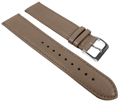 Uhrenarmband weiches Kalbnappa Leder Taupe Miami 24976S