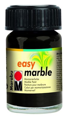 Marabu 1305 39 073 easy marble, Schwarz 073, 15 ml