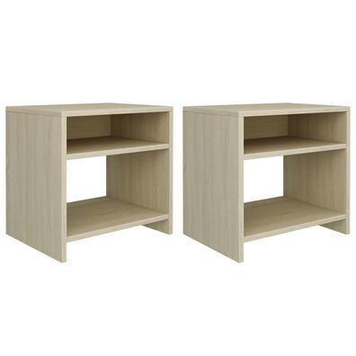 vidaXL Nachttische 2 Stk. Sonoma Eiche 40x30x40 cm Holzwerkstoff