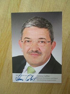 Mecklenburg-Vorpommern Minister CDU Lorenz Caffier - handsigniertes Autogramm!!!