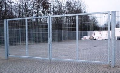 Doppelflügeltor Industrietor Matten-Tor Einfahrtstor Breite 5 - 10 m Höhe 200 cm