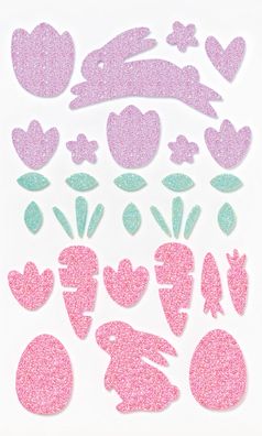 Folia 23779 Moosgummi Glitter-Sticker Ostern