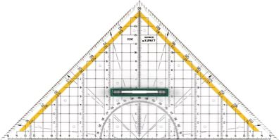 Linex 2632 Geo-Dreieck aus Kunststoff, mit Griff, 30 cm, Winkelmesser