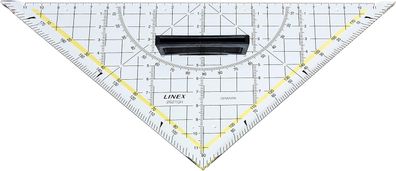 Linex 2621GH Geometrie-Dreieck mit Griff, Hypotenuse 22,5cm aus Kunststoff