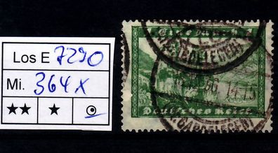 Los HB7290: Deutsches Reich Mi. 364 x, gest