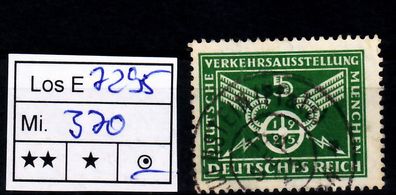 Los HB7295: Deutsches Reich Mi. 370 X, gest