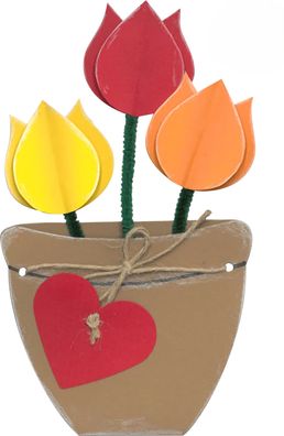 Bastelset Muttertagskarte Blumentopf von Prell, 5 Stück