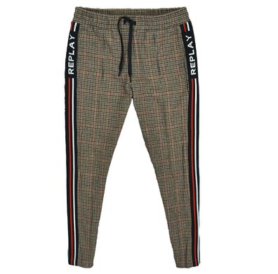 REPLAY Damen-Wollhose mit Leopardenmuster und elastischem Bund S