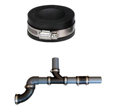 Flexible Gummi Endkappe 50mm für PVC Rohre