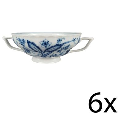 6er Set Suppentasse D 12,2 cm H 5,1 Royal Tettau Kobaltblau gebraucht-sehr gut