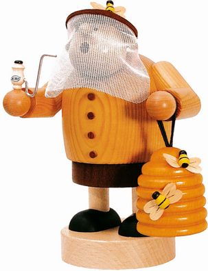 KWO Holzfigur - Räuchermann Imker, Holzkunst, Höhe 19cm