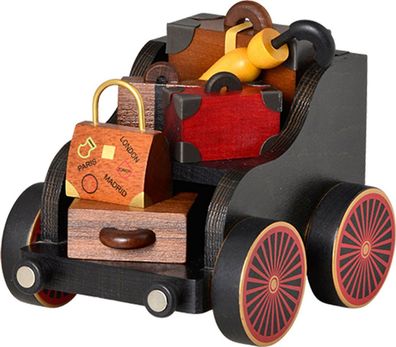 KWO Holz Zugfiguren - Gepäckwagen, Holzkunst, 20x12x12cm