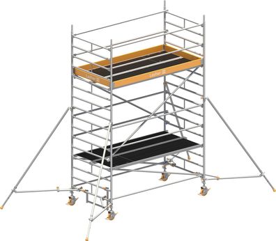 Layher Rollgeruest Uni Breit P2 mit Gerueststuetzenlaenge 2,60m, 5,20m AH