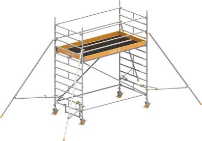 Layher Rollgeruest Uni Breit P2 mit Gerueststuetzenlaenge 2,60m, 4,20m AH