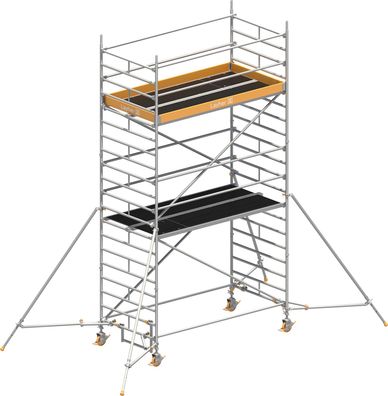 Layher Rollgeruest Uni Breit P2 mit Gerueststuetzenlaenge 2,60m, 6,20m AH