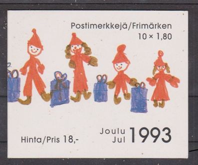 Finnland postfrisch Markenheft von Michel-Nr. 1233 Weihnachten Kinderzeichnung