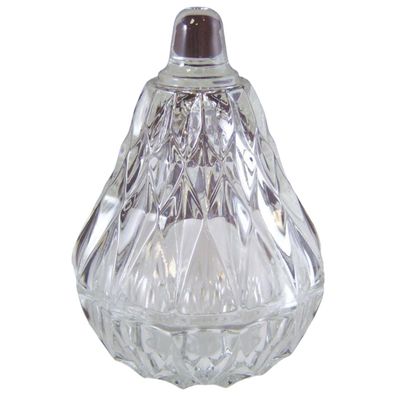 Kristall Glas Deckeldose Juwel Tropfendose H 10 cm, B 6,5 cm
