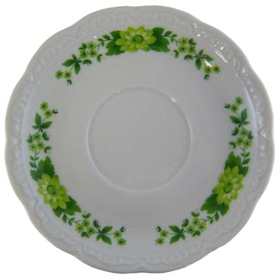 Untertasse für Kaffee Mitterteich Form 100 grüne Blume D 14,7 cm
