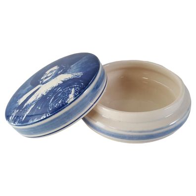 Delfts Blue Deckeldose Handbemalt Handarbeit Keramik D 13,5 cm H 5,2 cm