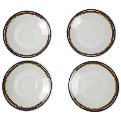 4er Set Untertasse für Kaffee Burg Lindau