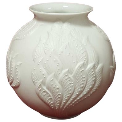 Blumenvase Porzellan Bisquitporzellan AK Kaiser Kaiser-Porzellan Weiß