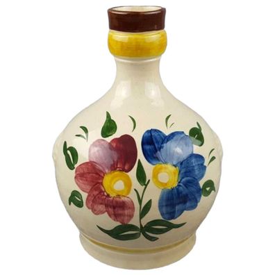 Vase Goebel 1968 Well 52 Tegernsee rot blau Blumendekor Krug 1,9 L Retro Vintage
