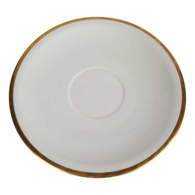 Untertasse Händel Bavaria Goldrand elfenbein D 16,8 cm
