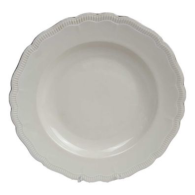 Suppenteller PMR Jaeger & Co Goldrand elfenbein D 24,5 cm