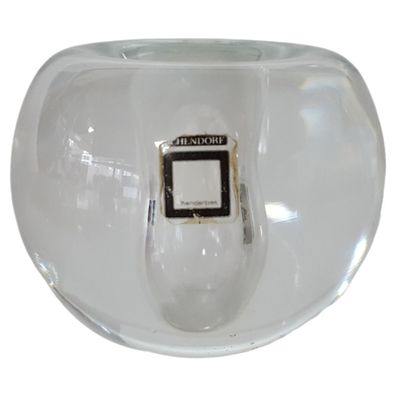 Briefbeschwerer Kerzenhalter Ichendorf Glas Kugelvase Handarbeit