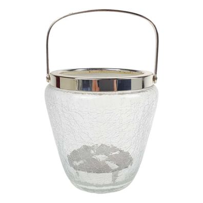 Eiswürfelbehälter 0,5 L Flaschenkühler WMF Tropfblech Craquele Glas